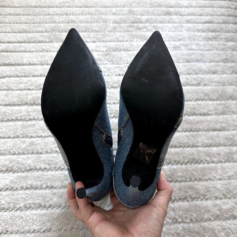 New Jeffrey Campbell Denimous Patchwork Booties I… - image 7